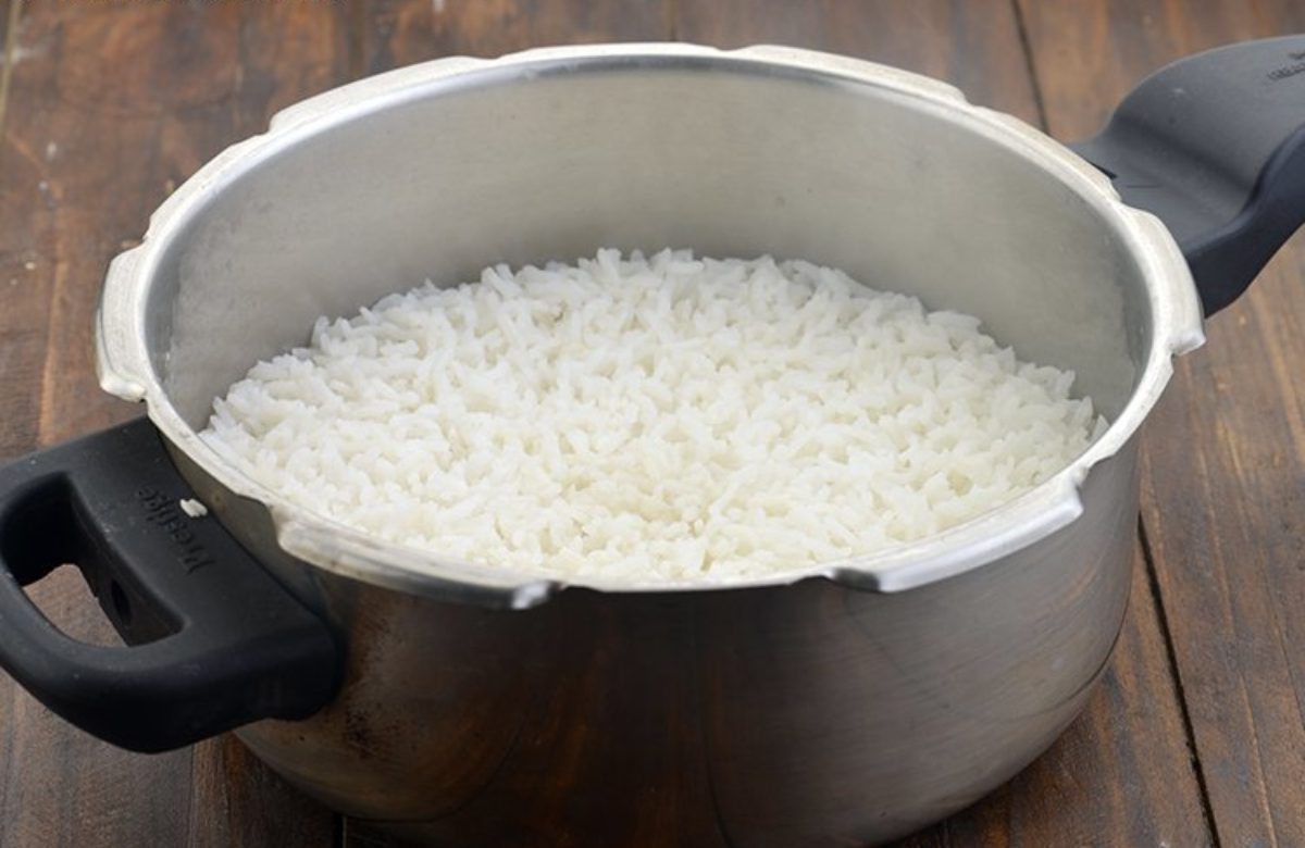 Rice in pressure cooker