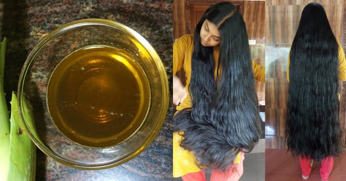 Homemade Aloevera Hair Oil for Double Hair Growth